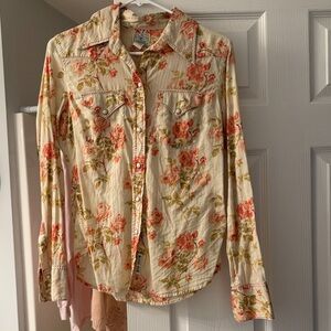 Lucky Brand Rose Print Shirt